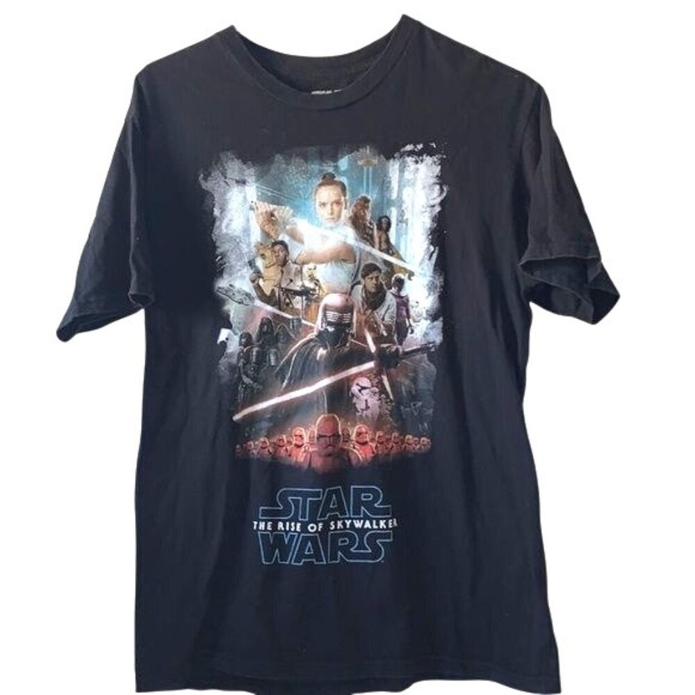 Star Wars The Rise Of Skywalker Graphic Tee Shirt M Mad Engine 100% Cotton Black